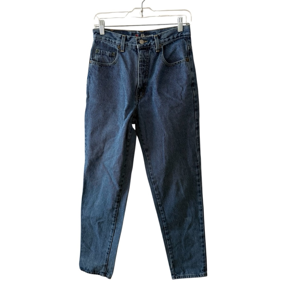 Vintage UNLEADED Women Tapered Blue Jeans SAIZE 30 High Rise Medium Wash Denim